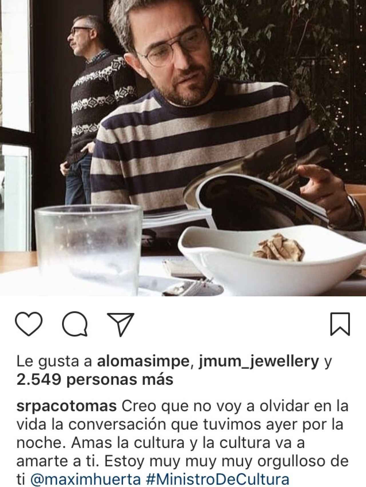 Instagram de Paco Tomás.