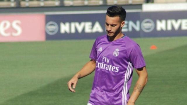 Lazo durante un entrenamiento del Madrid. Foto: Twitter (@J_CarlosLazo).