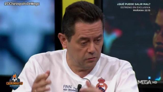 Tomás Roncero en El Chiringuito. Foto: Twitter (@elchiringuitotv)