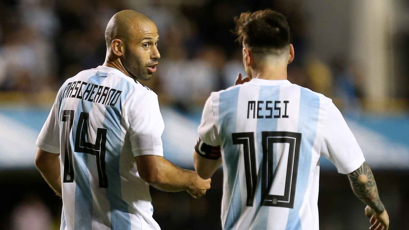 Mascherano y Messi, dos pilares de esta Argentina.