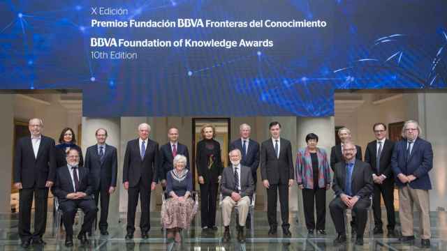 Los galardonados por la Fundación BBVA en la ceremonia de los Premios Fronteras del Conocimiento.