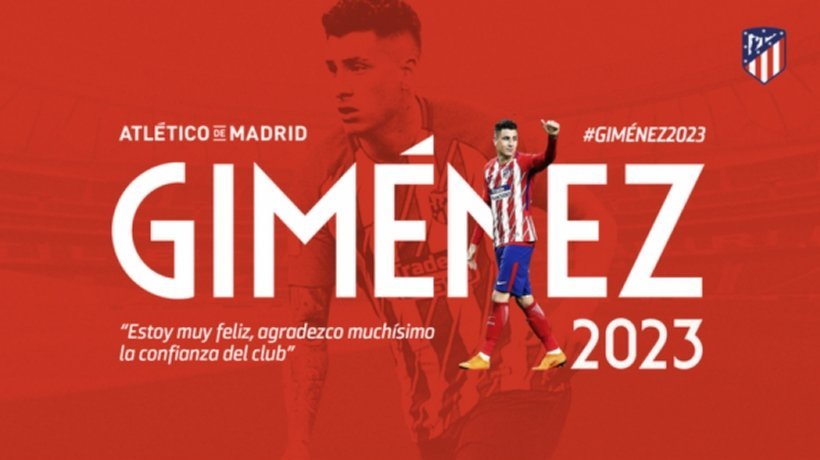 Giménez renueva con el Atlético y cierra la puerta al Madrid