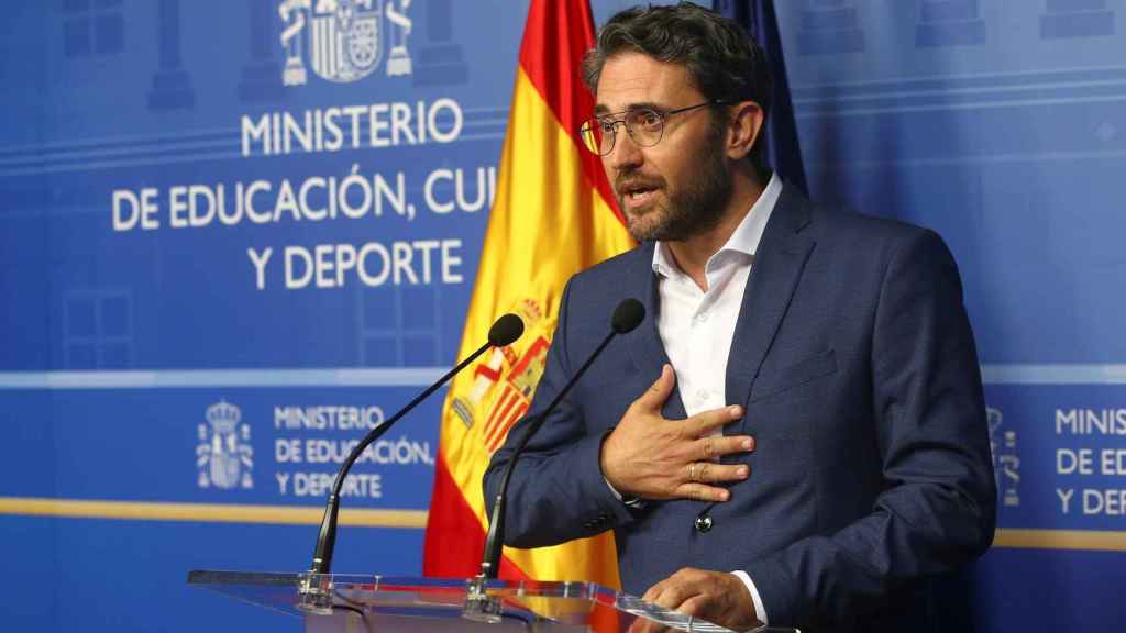 Màxim Huerta durante la rueda de prensa en la que ha anunciado su dimisión