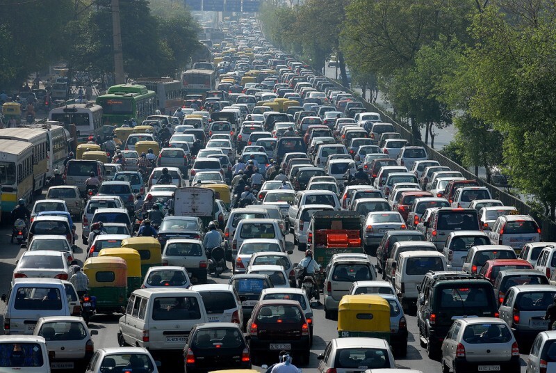 congestion trafico coches contaminacion
