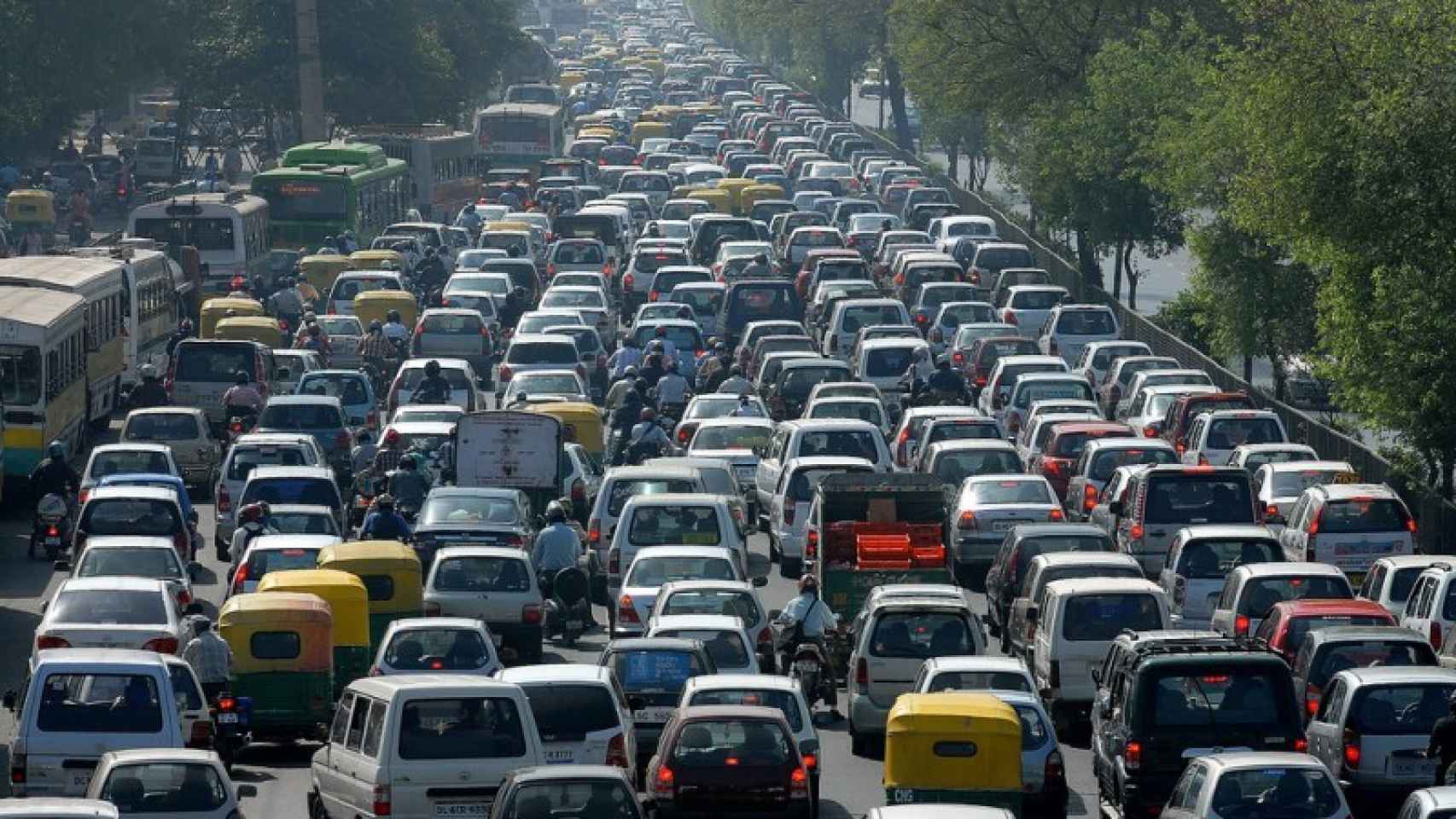 Congestión por tráfico rodado.