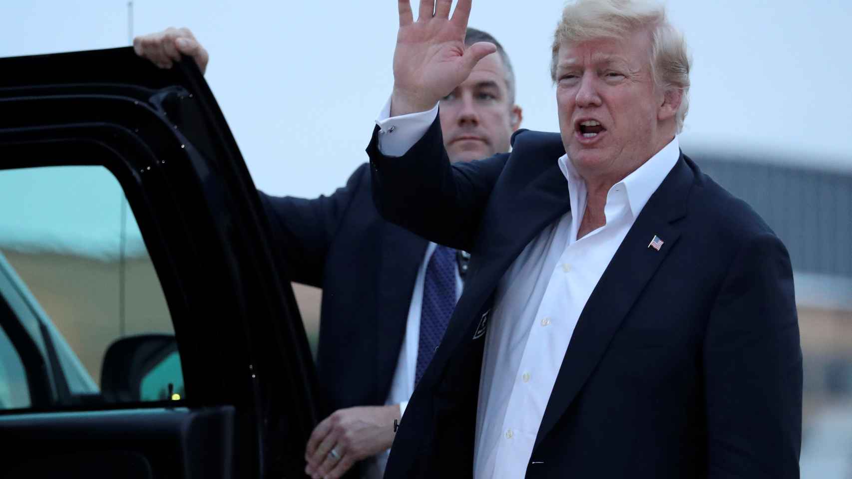 Trump a su llegada de la cumbre de Singapur