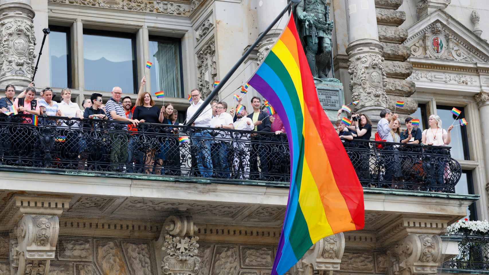 Una manifestación en el orgullo gay en Hamburgo (Alemania)