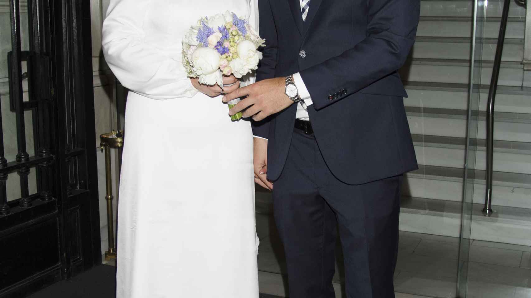 Carlota Corredera y Carlos de la Maza el día de su boda.