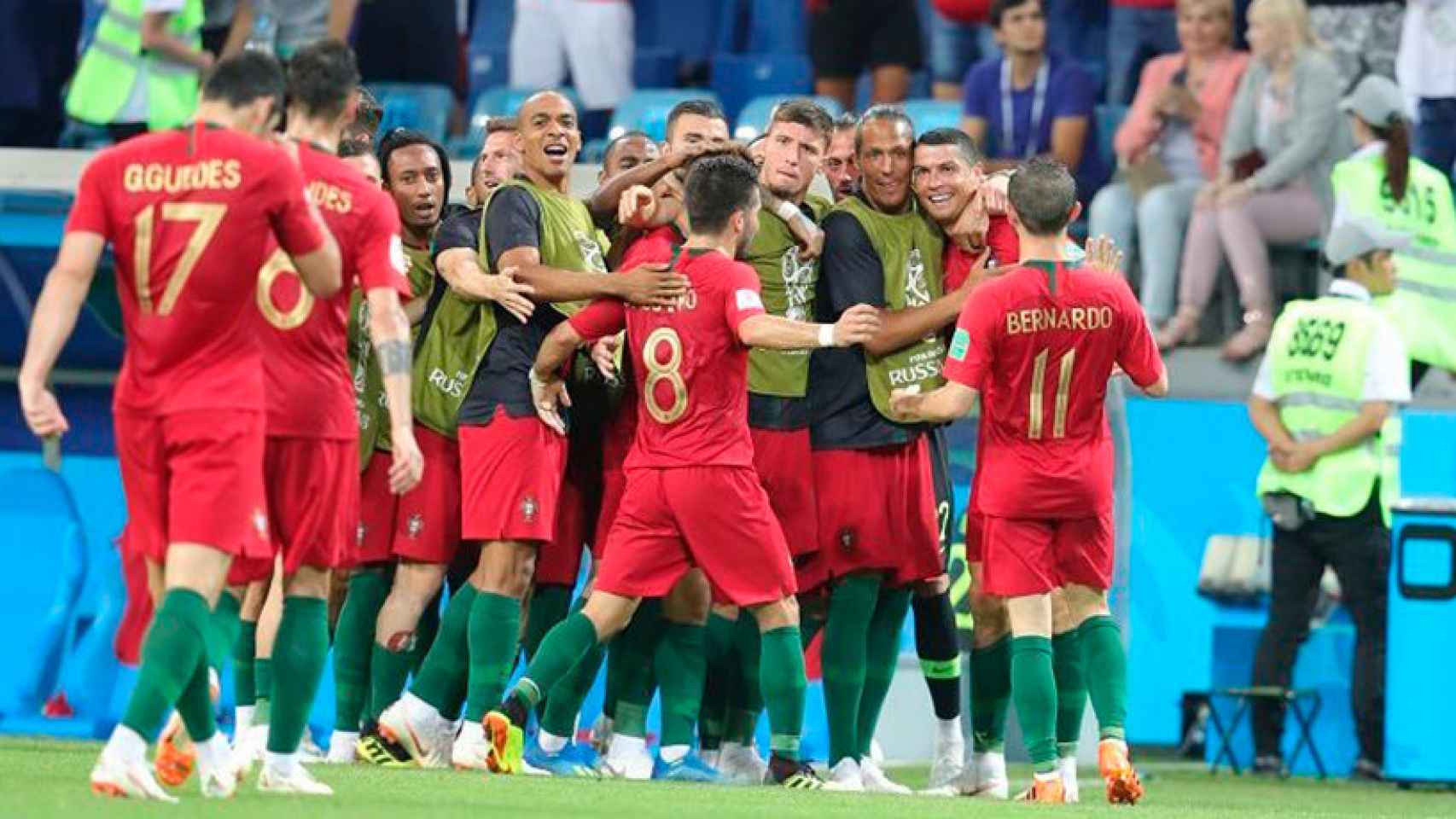 Cristiano Ronaldo celebra su gol ante España Foto: fpf.pt