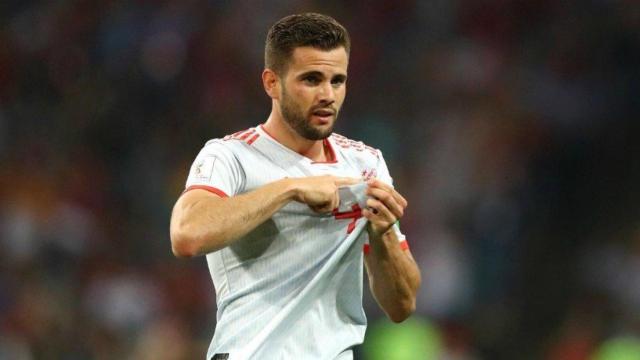 Nacho celebra su gol ante Portugal. Foto: Twitter (@nachofi1990)