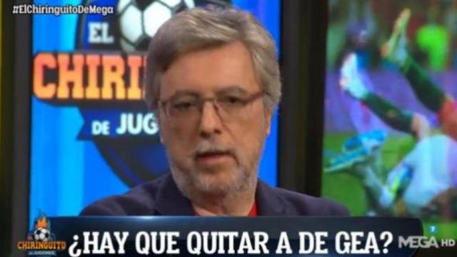 José Damián en El Chiringuito. Foto: Twitter (@elchiringuitotv)