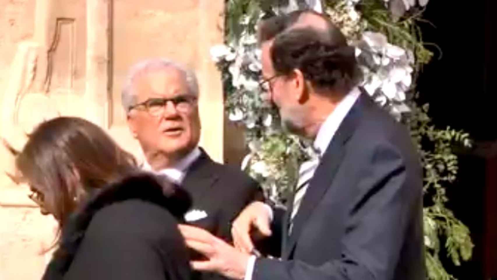 Rajoy, con Francisco Riquelme, en la boda del hijo de éste.