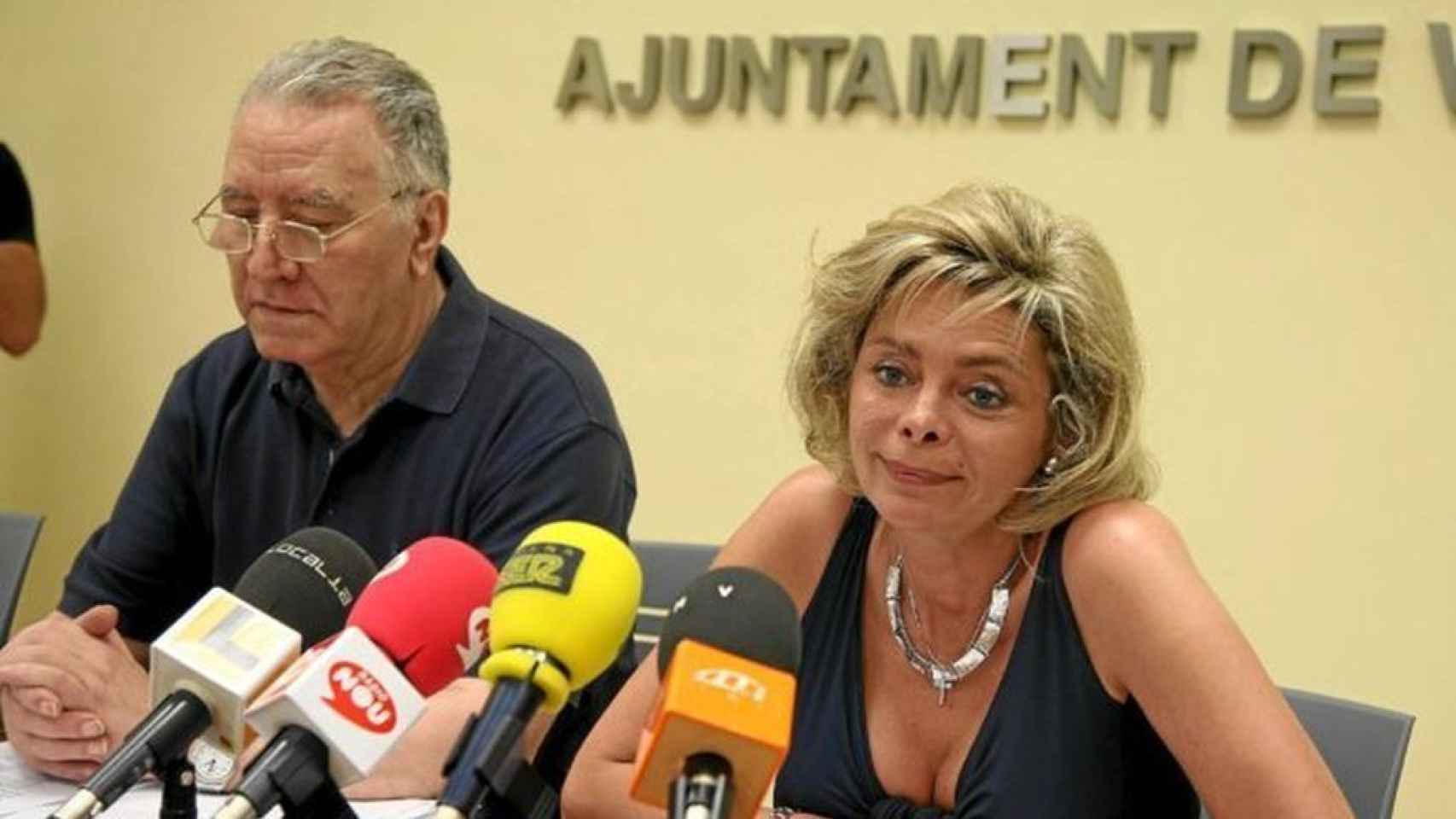 María José Alcón durante una rueda de prensa cuando aún formaba parte del equipo de gobierno de Rita Barberá.
