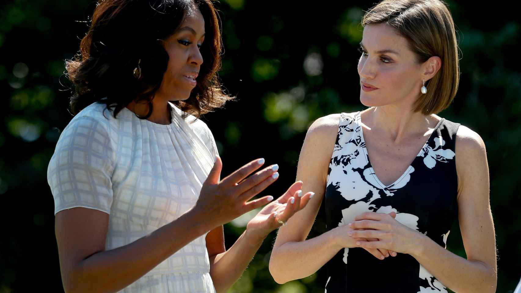 Michelle Obama y Letizia en la Casa Blanca.