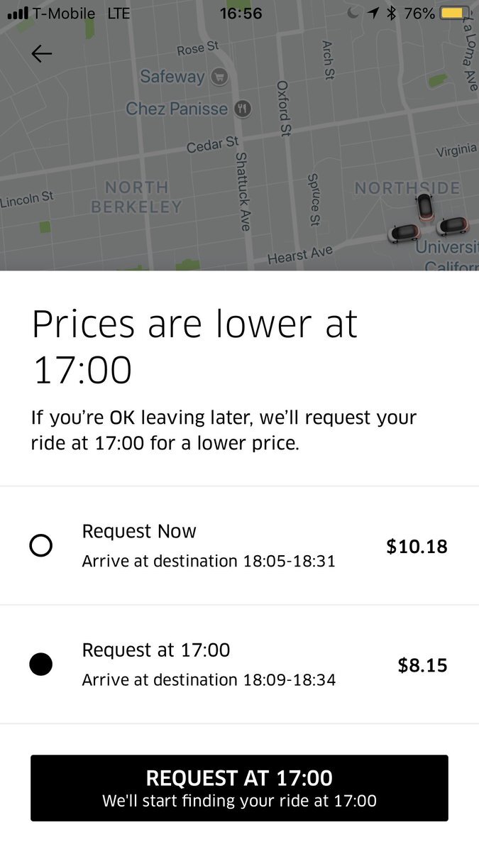 uber mas barato esperando