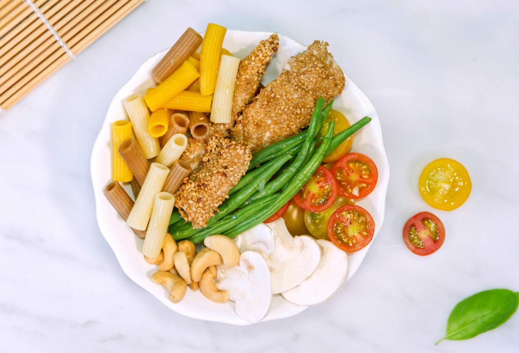 Bowl multicolor con aguacate, Receta