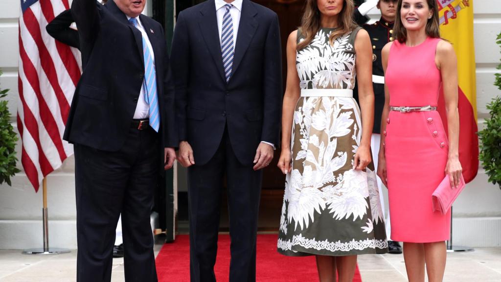 Donald Trump, Felipe VI, Melania Trump y la reina Letizia.