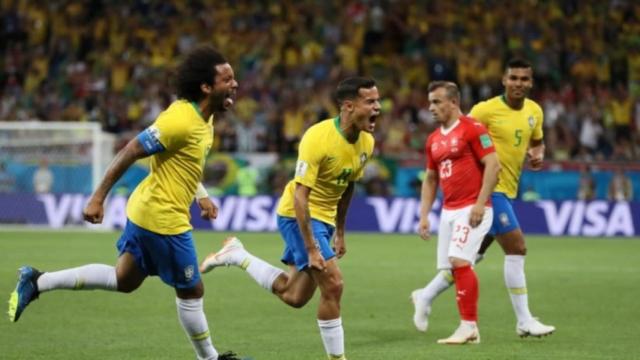 Marcelo y Casemiro durante el partido ante Suiza. Foto: fifa.com