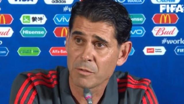 Fernando Hierro, en rueda de prensa. Foto: Twitter (@elchiringuitotv)