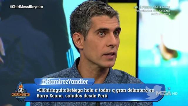 José Luis Sánchez en El Chiringuito. Foto: Twitter (@elchiringuitotv)