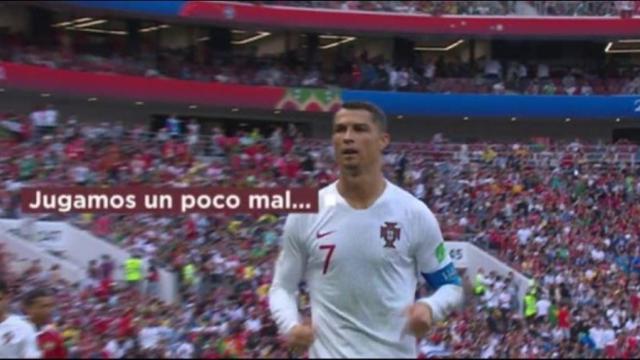 Cristiano, a Fernando Santos: Jugamos un poco mal.... Foto: cuatro.com