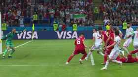 Fuera de juego de Irán y gol anulado. Foto Twitter (@elchiringuitotv)