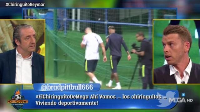 Jota Jordi, en El Chiringuito. Foto: Twitter (@elchiringuitotv).