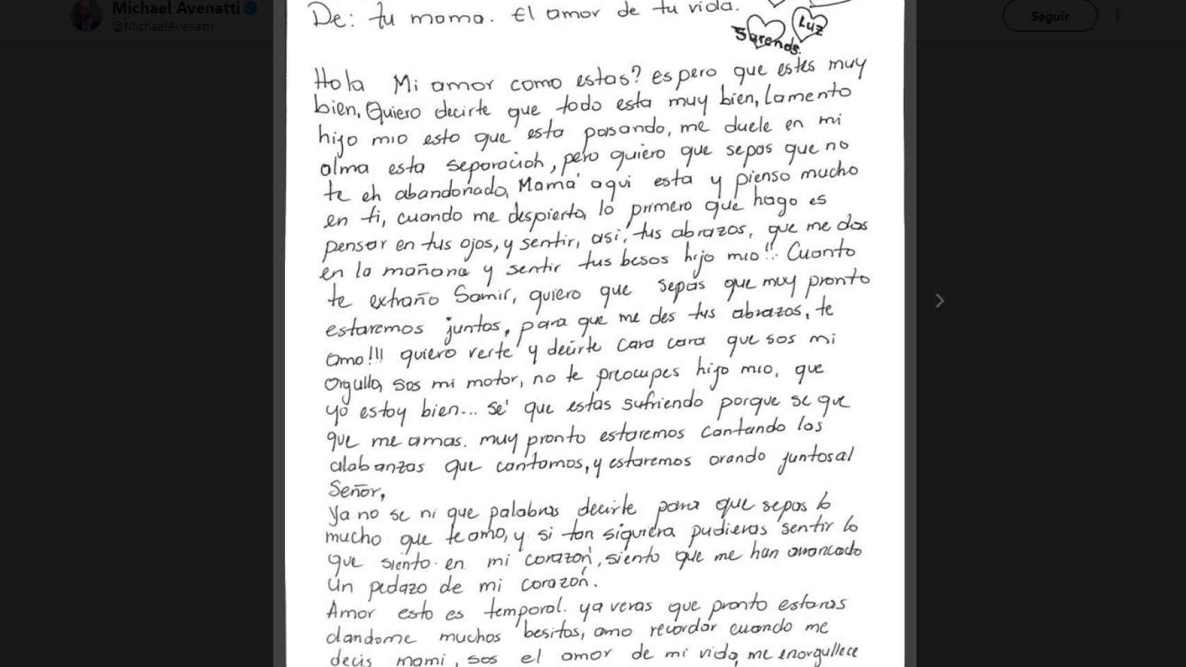 La carta de Levis a su hijo de seis años.