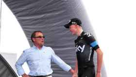 Hinault y Froome en el Tour de Francia 2017.