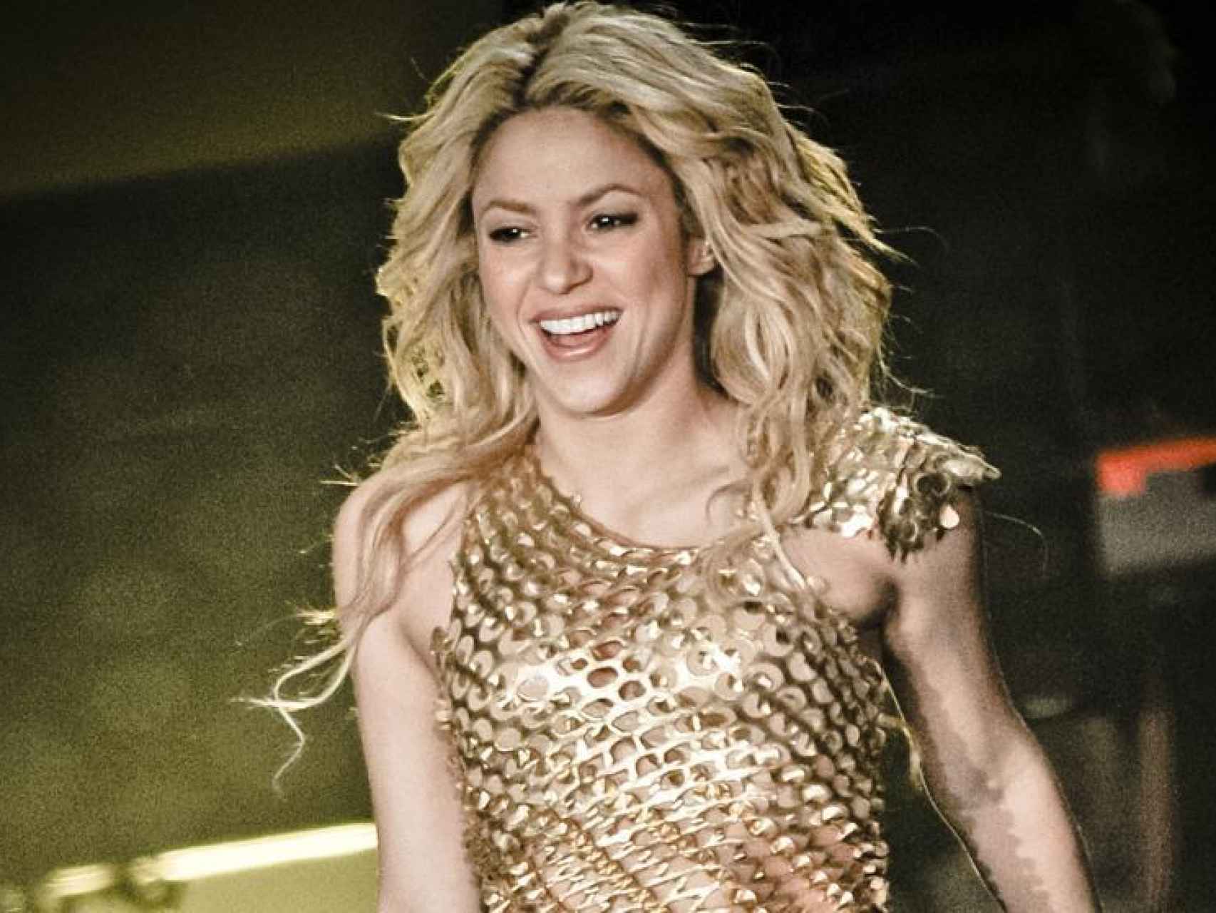 La cantante Shakira en concierto.