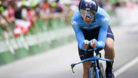 Mikel Landa durante la contrarreloj del Tour de Suiza.