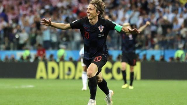 Modric celebra con Croacia un gol. Foto: Twitter (@HNS_CFF).