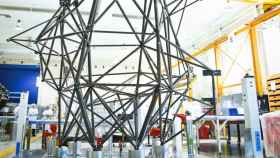 Torre de la antena satelital que ha sido fabricada mediante impresión 3D.