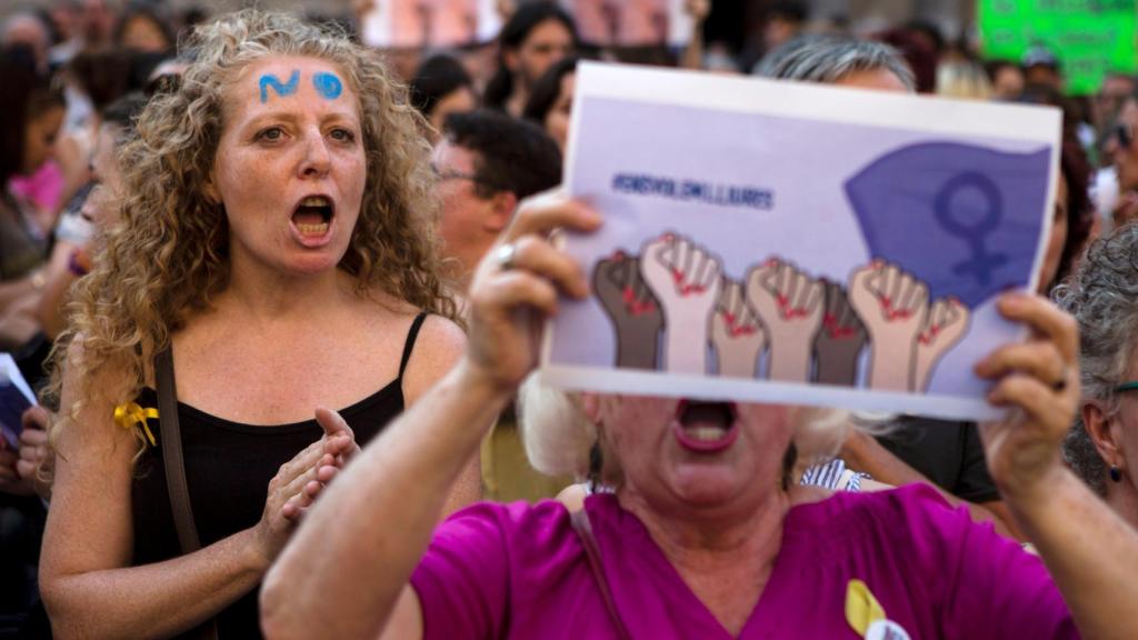 Concentración ayer en la Plaza de Sant Jordi (Barcelona)