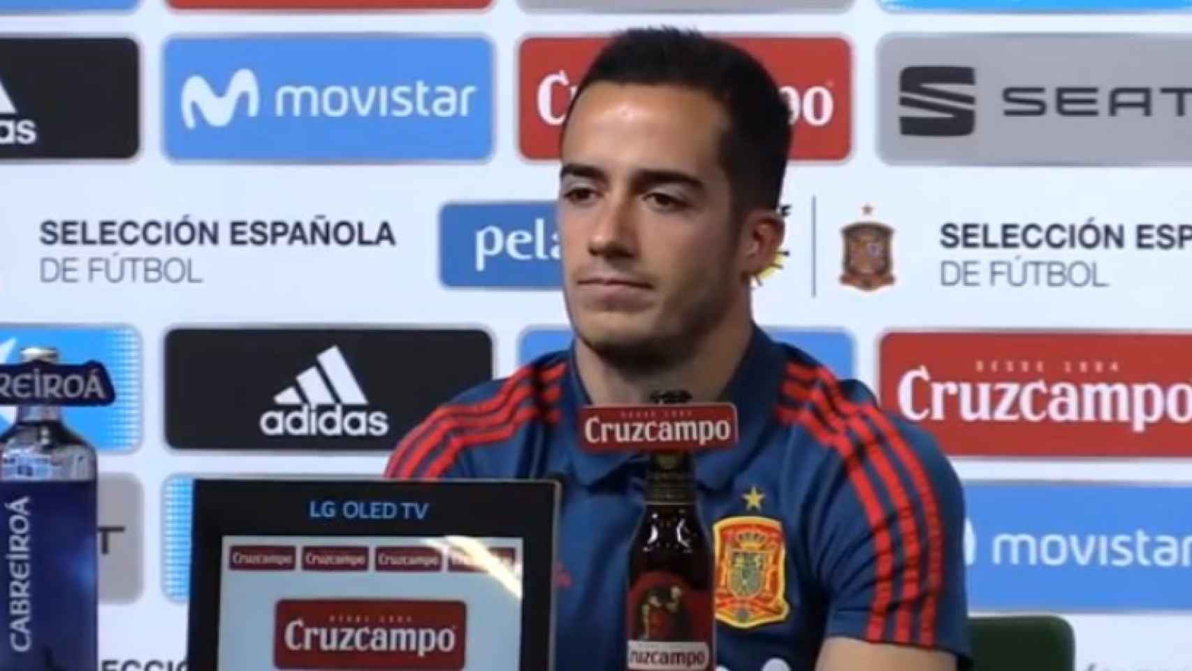 Lucas Vázquez en rueda de prensa
