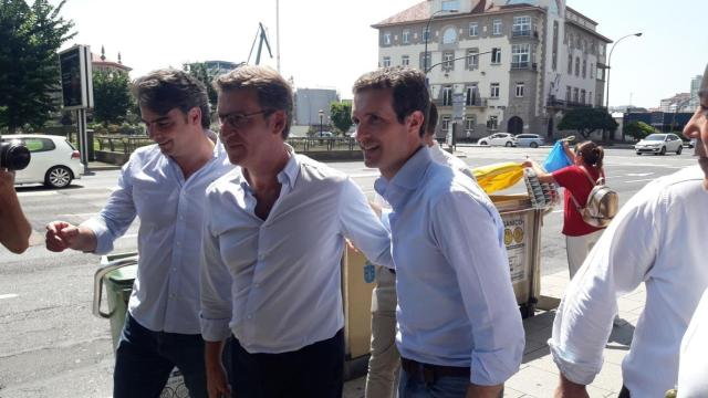 Feijoó y Pablo Casado, juntos en Galicia