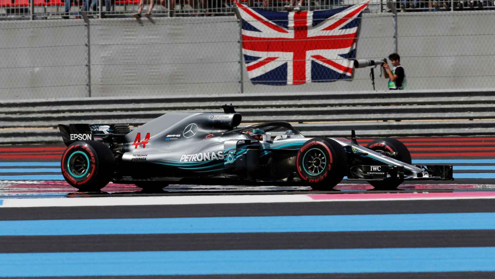 Hamilton, durante el GP de Francia de F1.