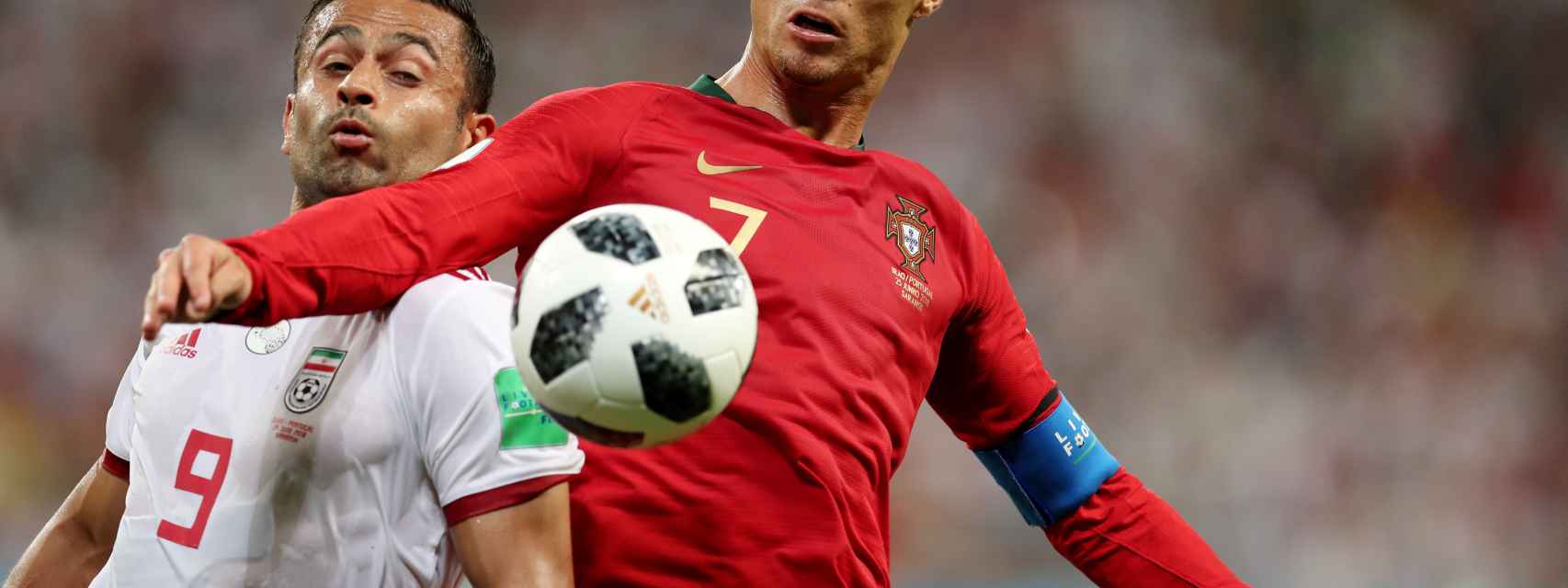 Cristiano Ronaldo celebra su gol a Marruecos.