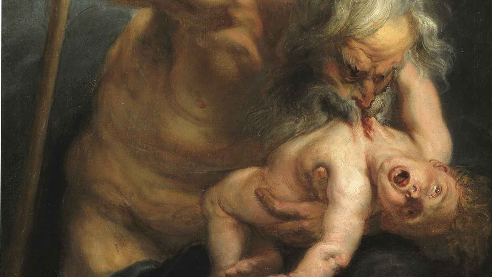 Fragmento del Saturno devorando a su hijo, de Rubens.