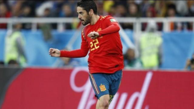 Isco Alarcón durante el partido ante Marruecos. Foto: Twitter (@SeFutbol)