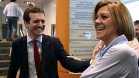Cospedal y Casado, juntos en la campaña por la presidencia del PP.