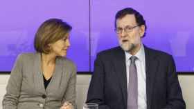 Rajoy y la que fue su ministra de Defensa, María Dolores de Cospedal.