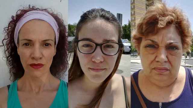 Tres de las mujeres con las que contacta EL ESPAÑOL por las calles del distrito de Amate (Sevilla).