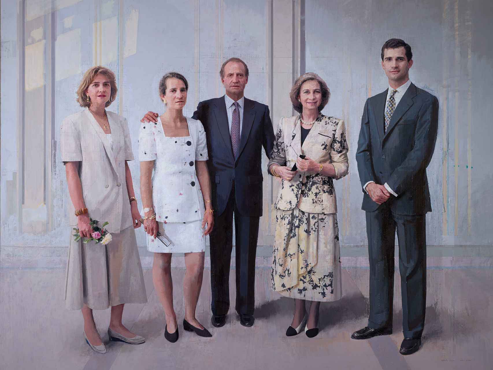 La familia real de Juan Carlos I, pintada por Antonio López.
