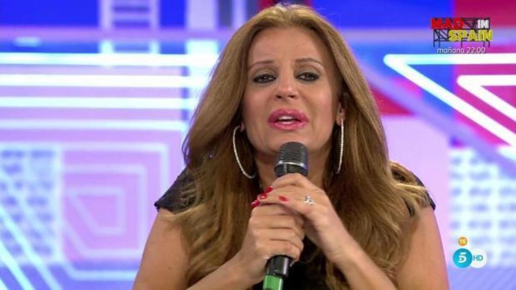 Sonia Monroy durante un programa en Telecinco.