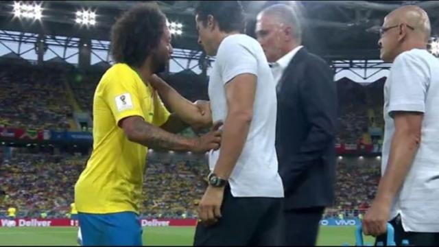 Marcelo se marcha lesionado. Foto: Twitter (@elchiringuitotv).