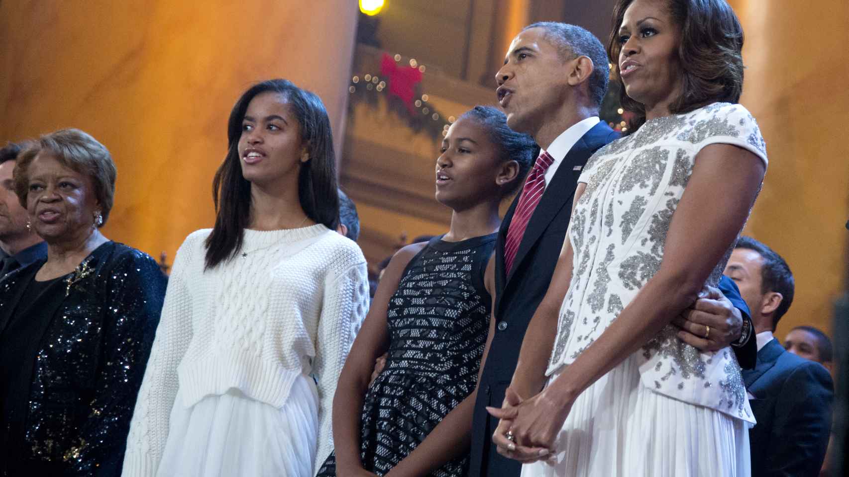 La familia Obama al completo.