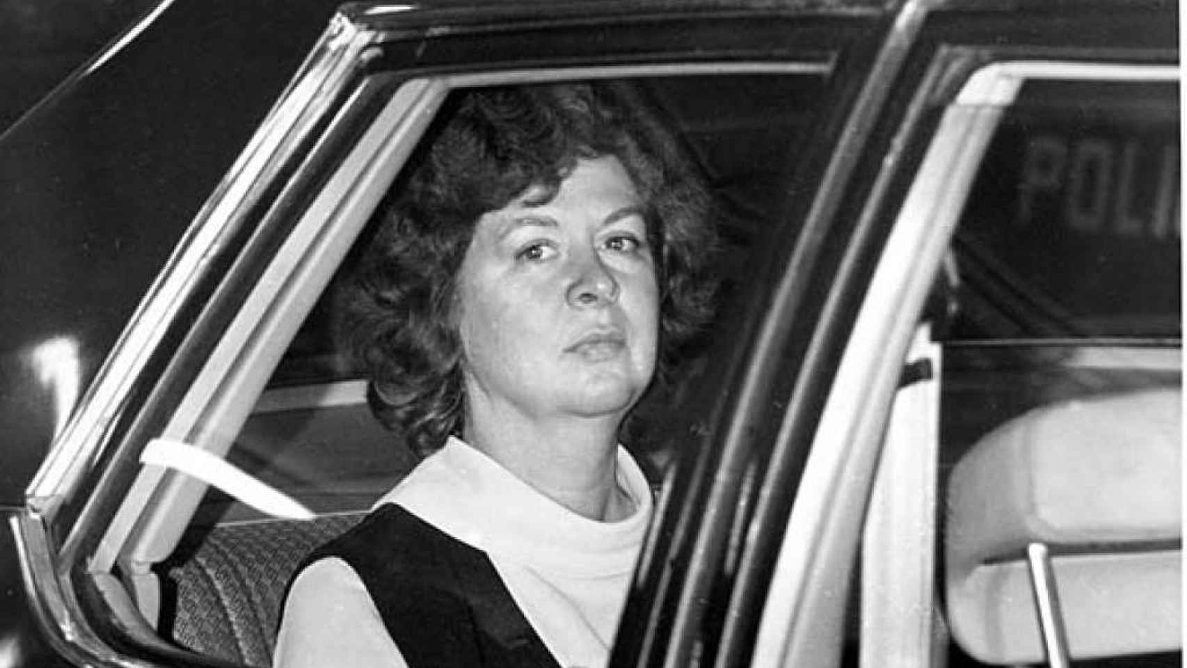 Sara Jane Moore, en una imagen de cuando intentó asesinar al presidente de EEUU.