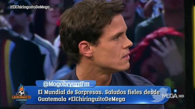 Edu Aguirre en El Chiringuito. Foto: Twitter (@elchiringuitotv)