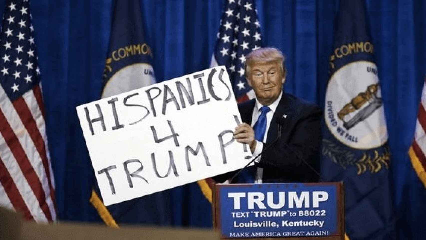 Donald Trump en plena campaña tratando de captar el voto de los hispanos.